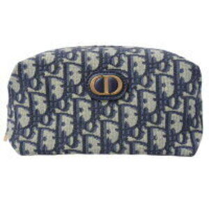 Christian Dior Bag Montaigne Venus Pouch Oblique Canvas Navy Blue